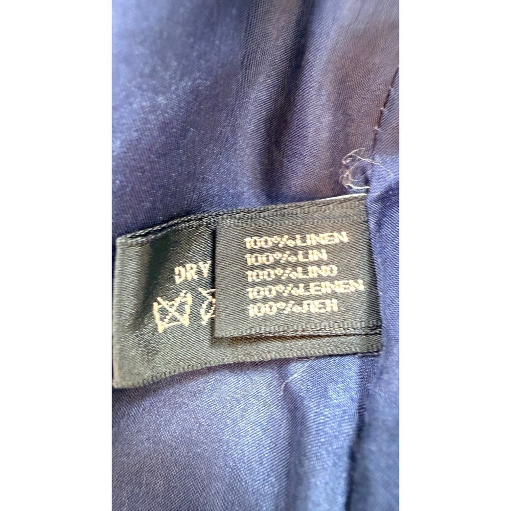 Ralph Lauren Navy Blue 100% Linen Blazer Jacket 10 Made in USA Black Label - Picture 8 of 10